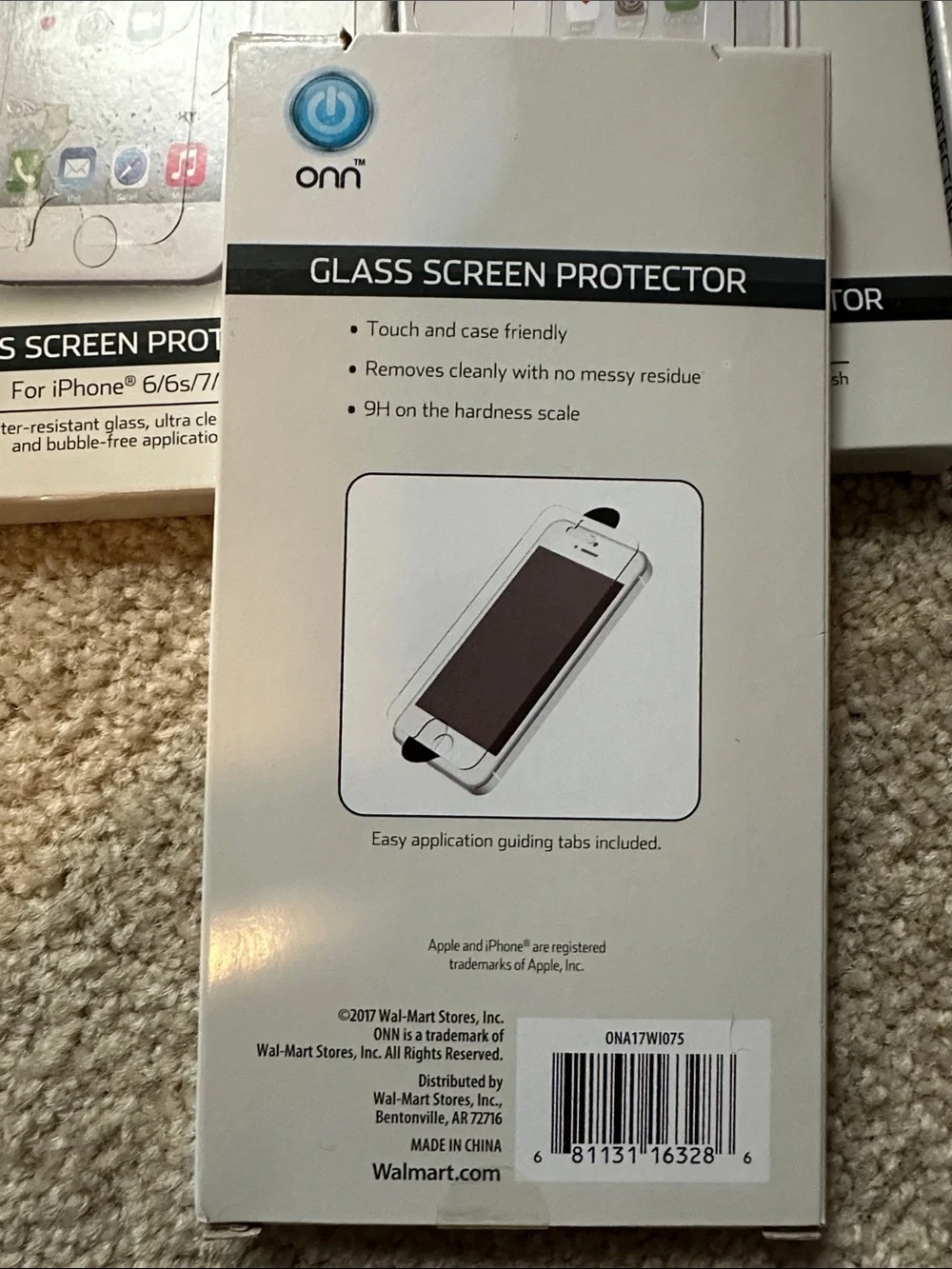 onn Glass Screen Protector for iPhone 5/5s/SE (Clear) - 4 packs